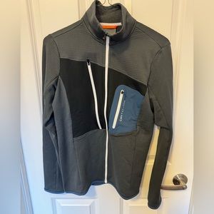 Ortovox Men's Gray merino Fleece Jacket with Blue Pocket